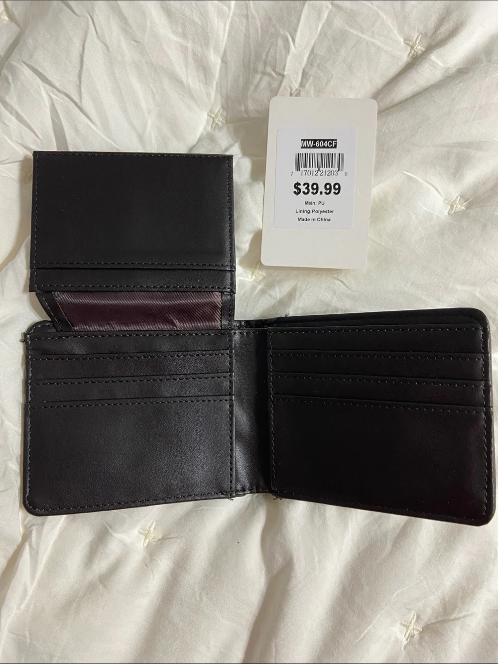 Men's Black & Brown Western-Style Bi-Fold Card & Key Wallet